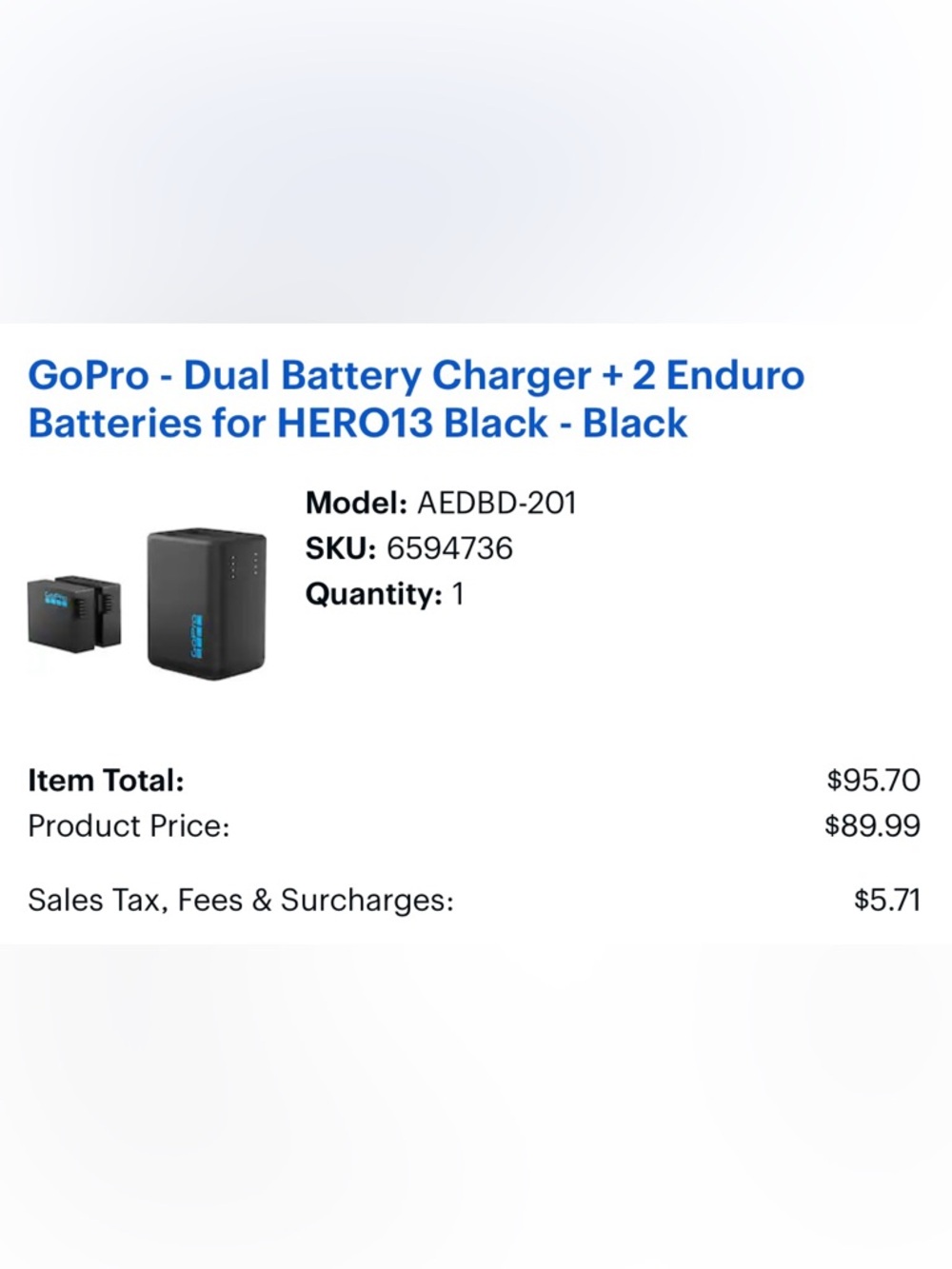 NEW GoPro Battery & USB Charger - Picture 6 of 6